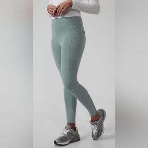 Athleta Women’s Delancey Moto Tight Minimalistic Grey size small